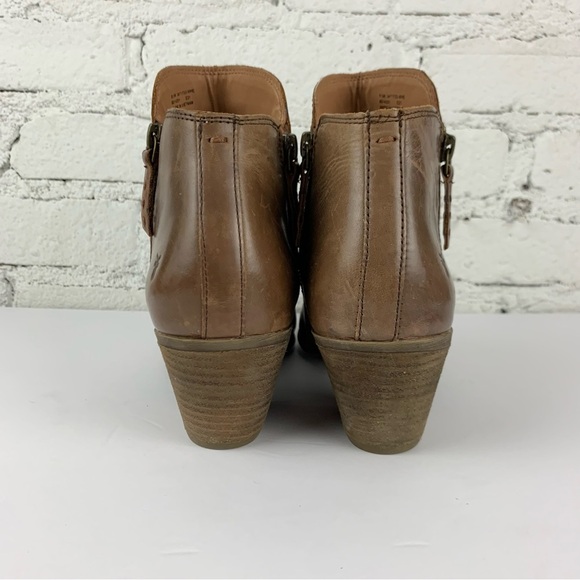 Frye Judith Double Zip Stacked Heel Ankle Bootie 9.5 - Picture 7 of 10